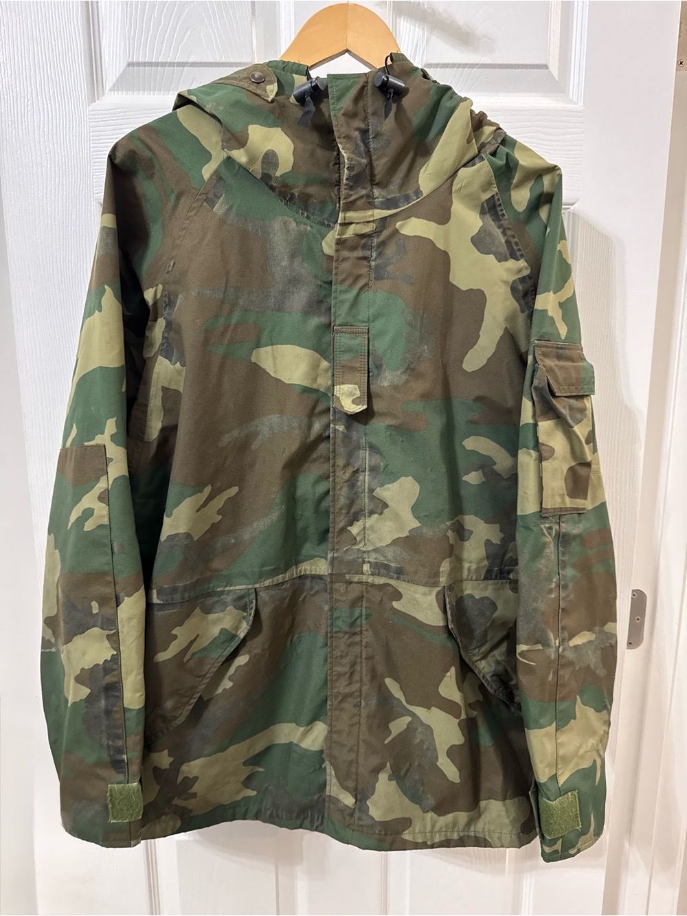 Vintage Military Cold Weather Camo Parka Jacket DLA100-92-C-4163 Size Large